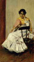 William Merritt Chase A Spanish Girl in White
